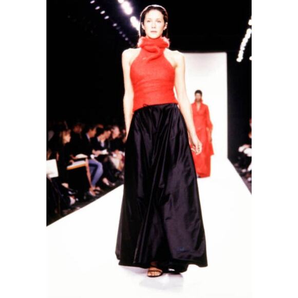 Ralph Lauren Collection Purple Label Runway Silk Maxi Skirt Black Long 1999 90s - Picture 14 of 16